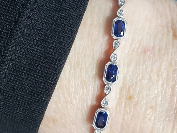 Sapphire & Diamond Bracelet by Allison Kaufman